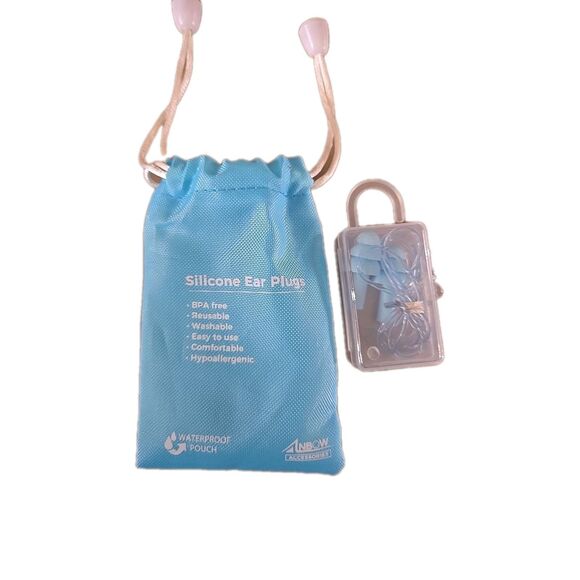 NEW Silicone Ear Plugs W/ Waterproof Pouch PBA Free Hypoallergenic Earplugs New - Picture 1 of 5